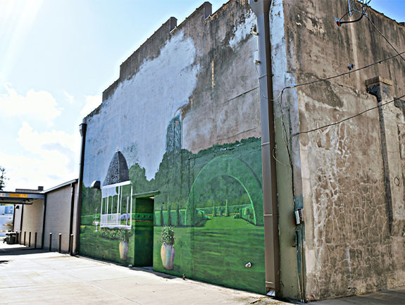 green-wall-mural