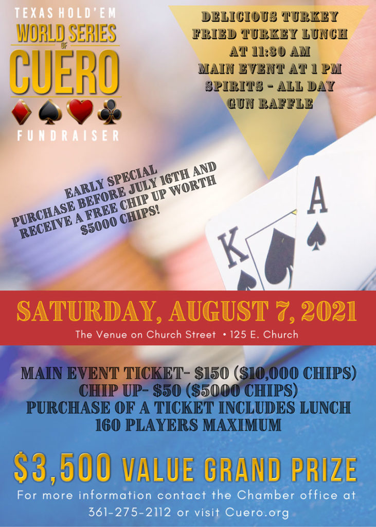 Texas Hold'Em World Series of Cuero Fundraiser Cuero Chamber of Commerce