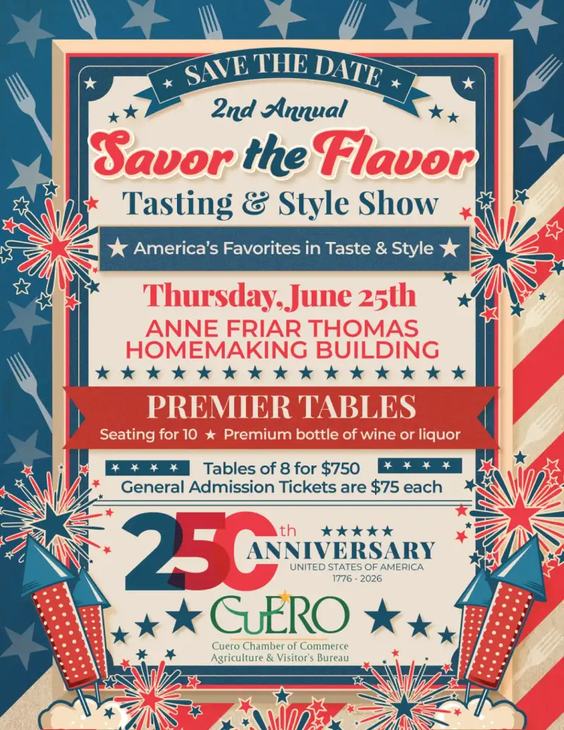 Savor the flavor event flyer